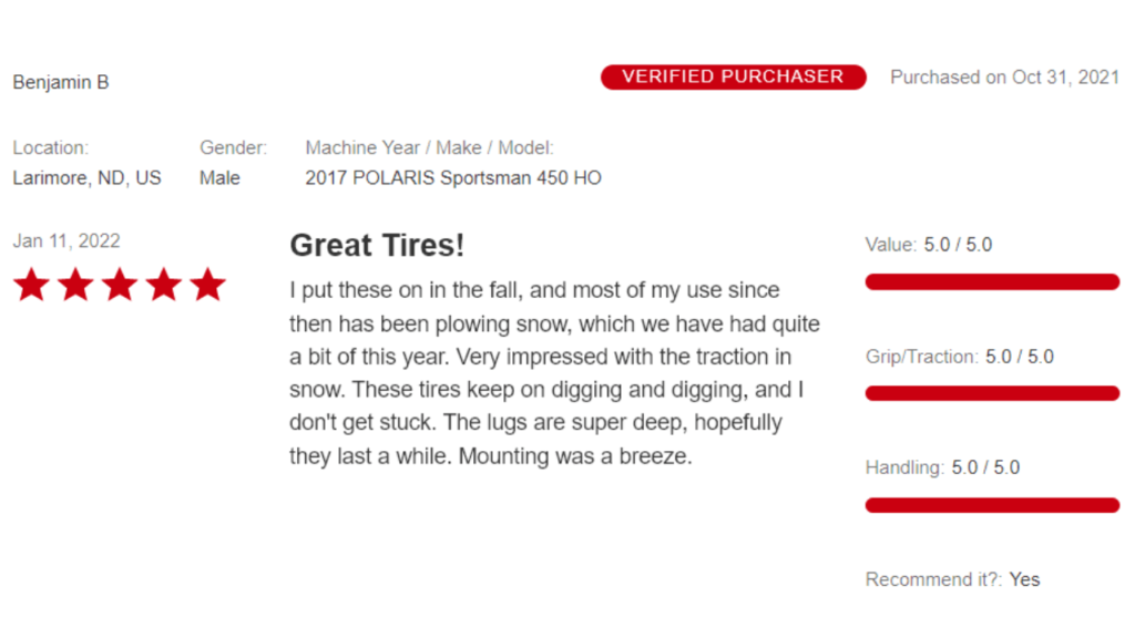 Tusk Terraform® Tire Review