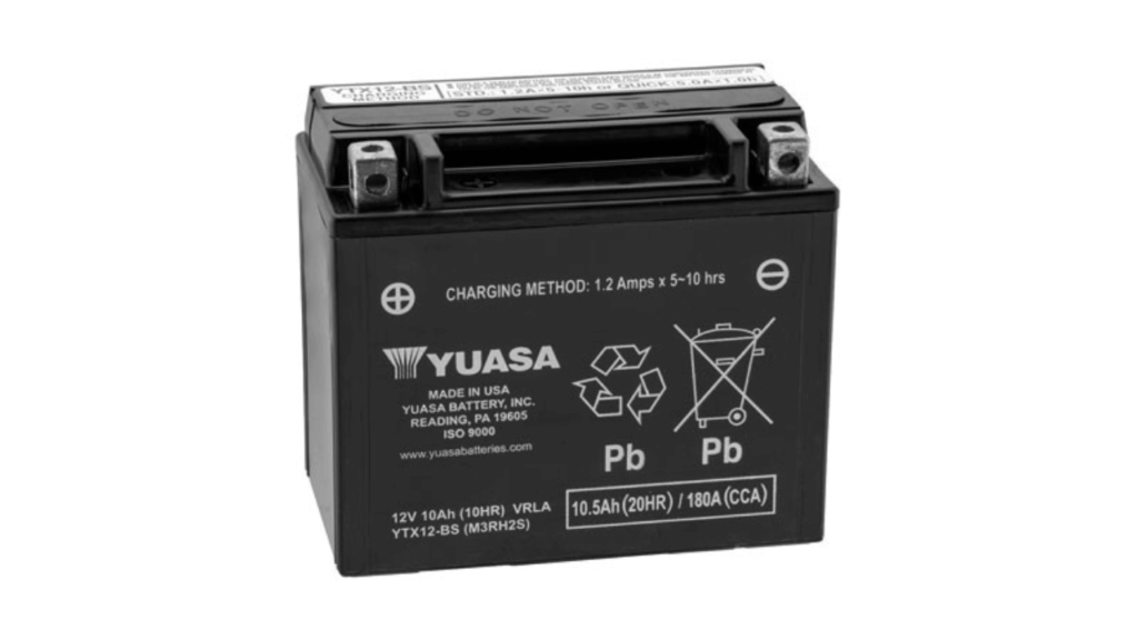 Yuasa No Maintenance Battery with Acid